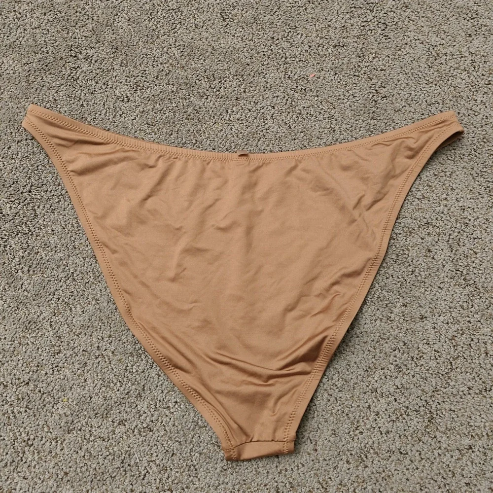 SKIMS Swim High Waisted Bikini Bottom Almond Tan Nude Plus Size 4X SW-BKN-0747